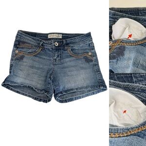 Paris Blues Blue Jean 5-Pocket Shorts with Stitching Design Junior’s 3 (Wm 0-2)
